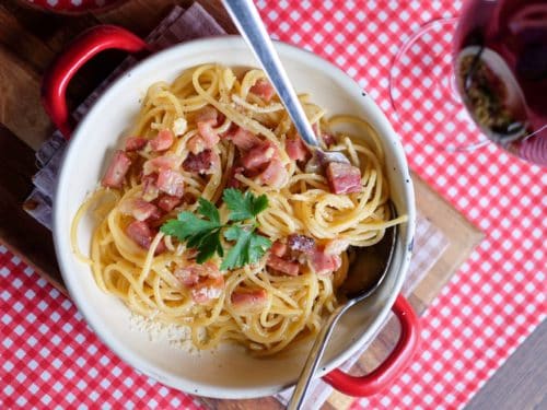 Cómo preparar espaguetis a la carbonara - salsa carbonara casera