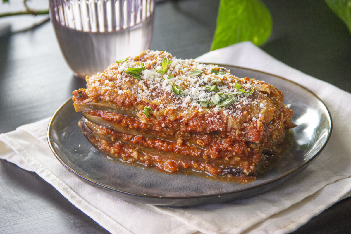 lasaña de berenjenas vegetariana