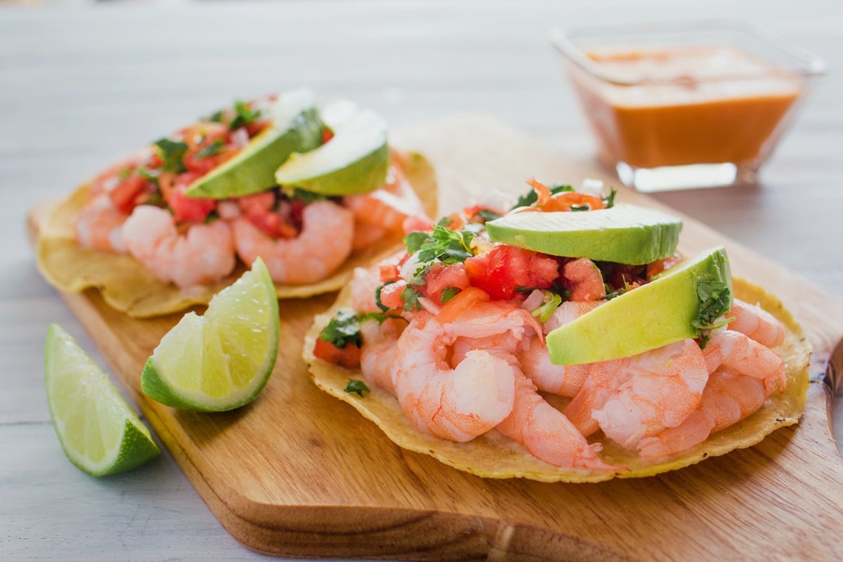 tostadas de camarón