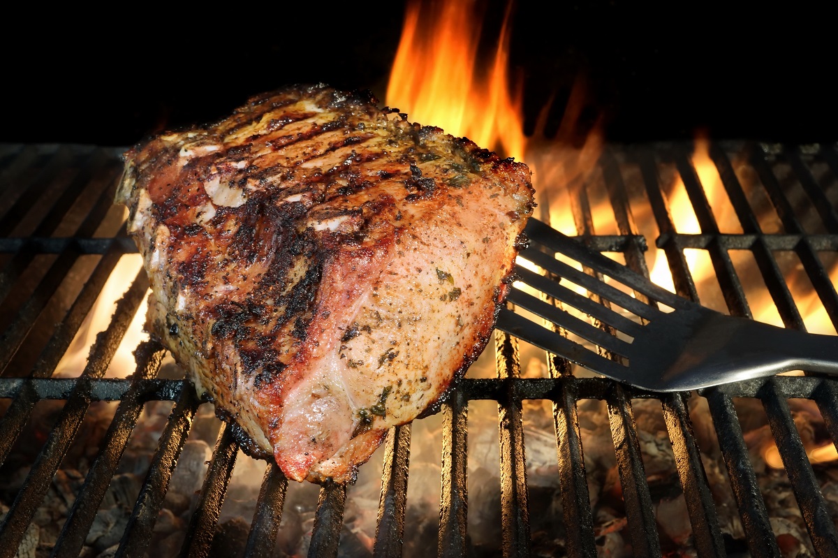 Lomo de cerdo a la parrilla con marinado de hierbas