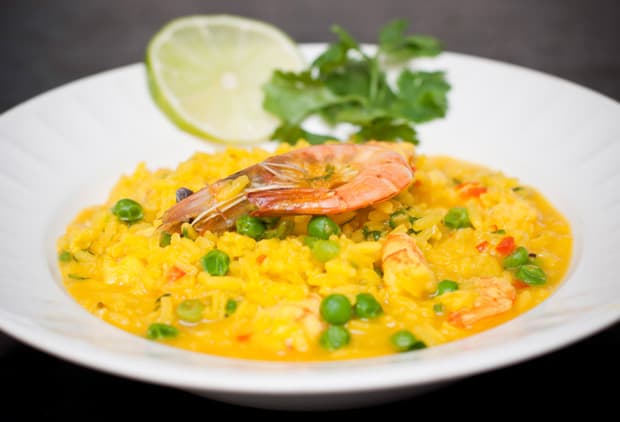 receta de arroz con gambas