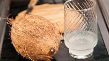 agua de coco para leche de coco