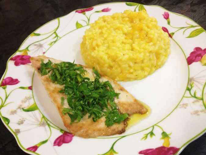 atun a la plancha risotto