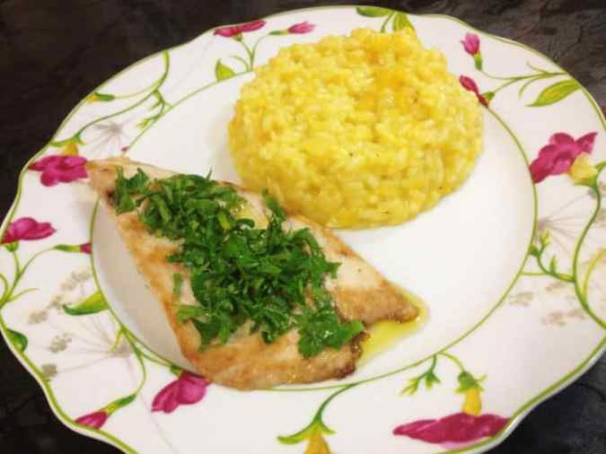 atun a la plancha risotto