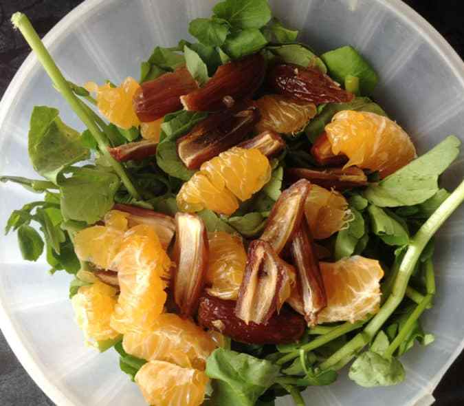 ensalada datiles mandarinas