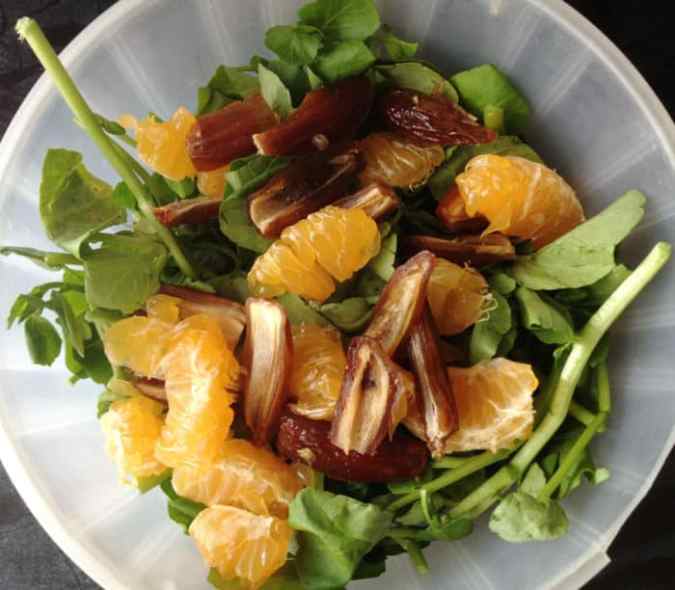 ensalada datiles mandarinas ensalada datiles mandarinas