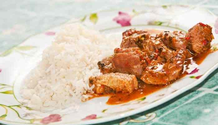 estofado de cerdo listo