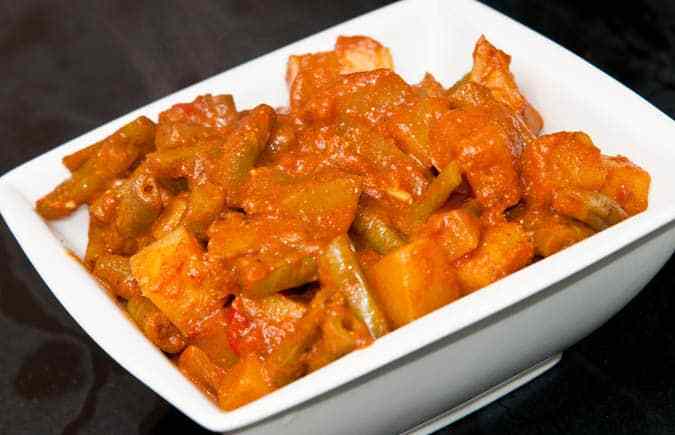 curry vegetariano de vainitas con papas - Comedera.Com curry vegetariano de vainitas con papas