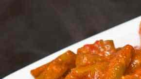 curry vegetariano de vainitas con papas