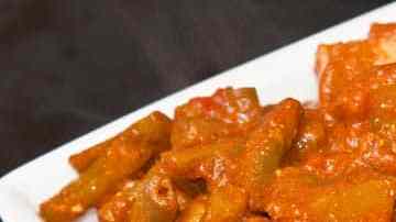 curry vegetariano de vainitas con papas