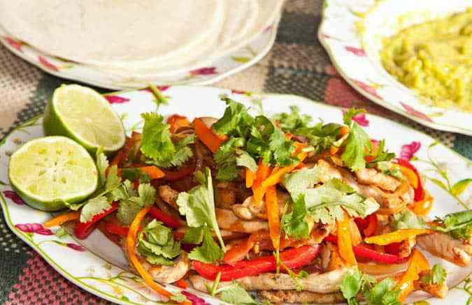 fajitas de pollo