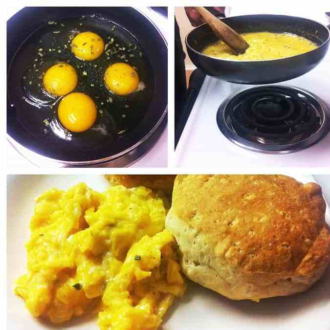 huevos revueltos cremosos