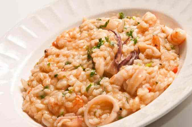 receta de risotto de mariscos
