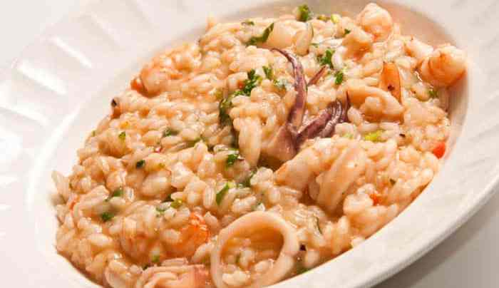 receta de risotto de mariscos
