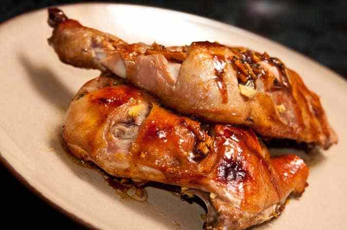 muslos de pollo al horno con jengibre y miel