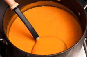 crema de zanahoria lista