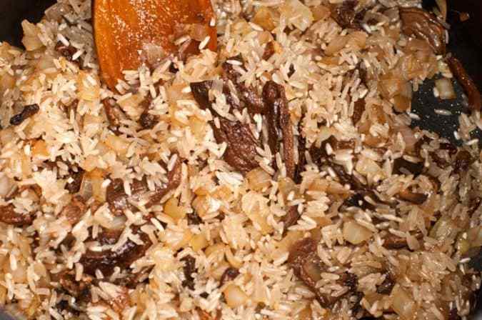 arroz risotto de setas