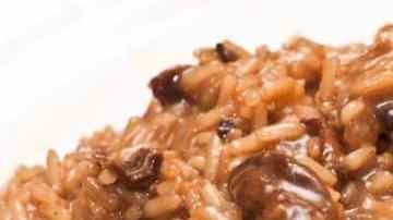 risotto de setas y hongos