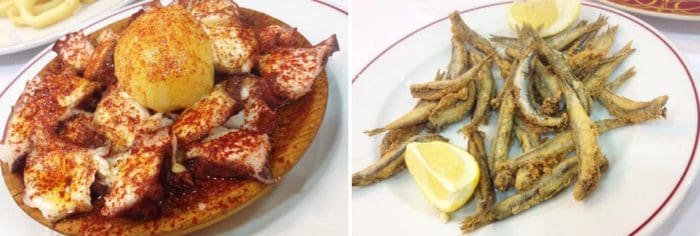 pulpo boquerones madrid