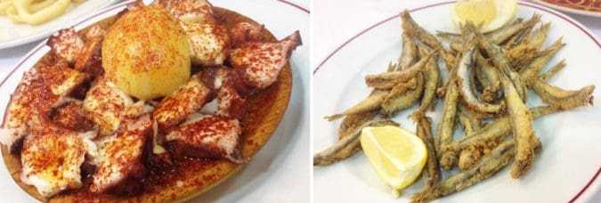 pulpo boquerones madrid