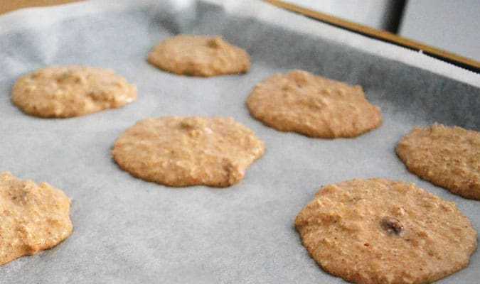 haciendo galletas de avena