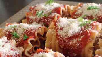 receta de enrrolladitos de lasaña