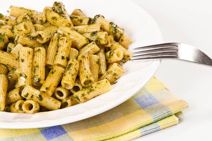 pasta con salsa pesto