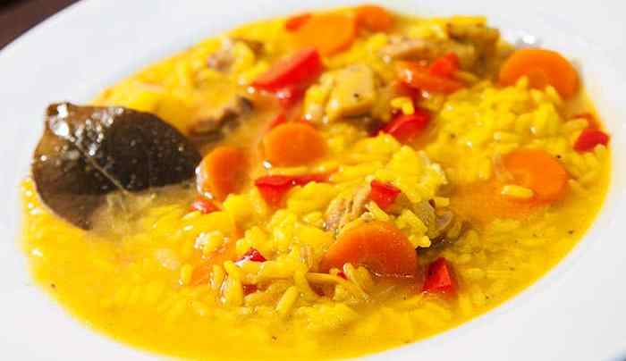 receta arroz caldoso con pollo