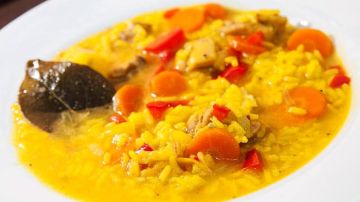 receta arroz caldoso con pollo