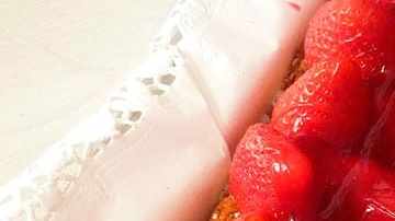 pastel de fresas con crema