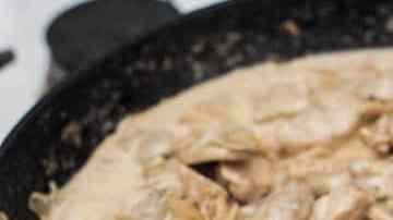 receta de invierno cerdo cremoso con hongos