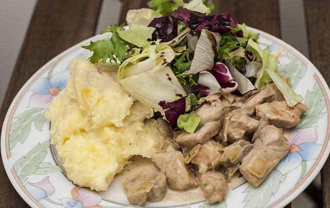 receta de invierno de cerdo cremoso