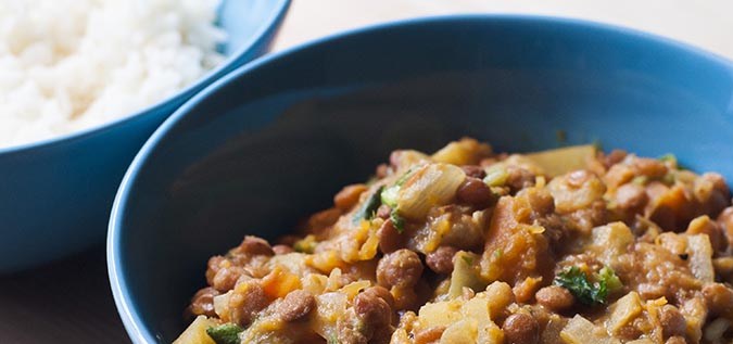 receta de lentejas al curry con calabaza yogurt griego