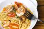 pasta con camarones
