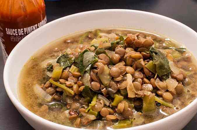 lentejas con espinacas