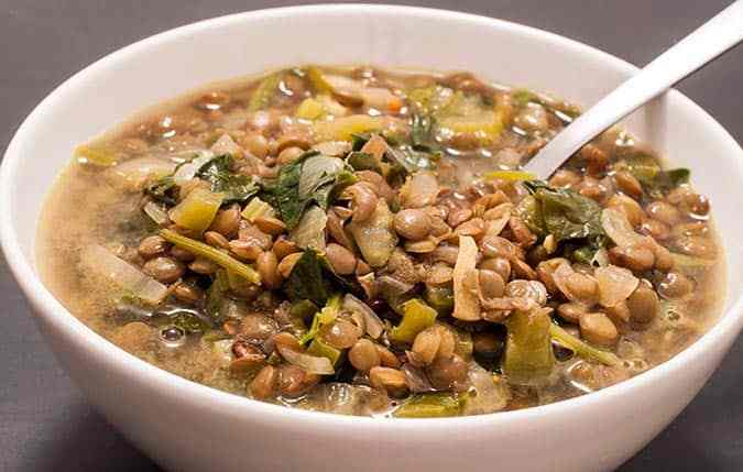 receta de lentejas con espinacas