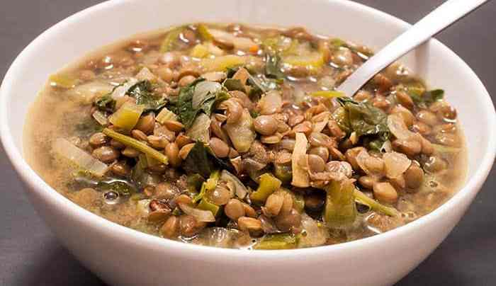 receta de lentejas con espinacas