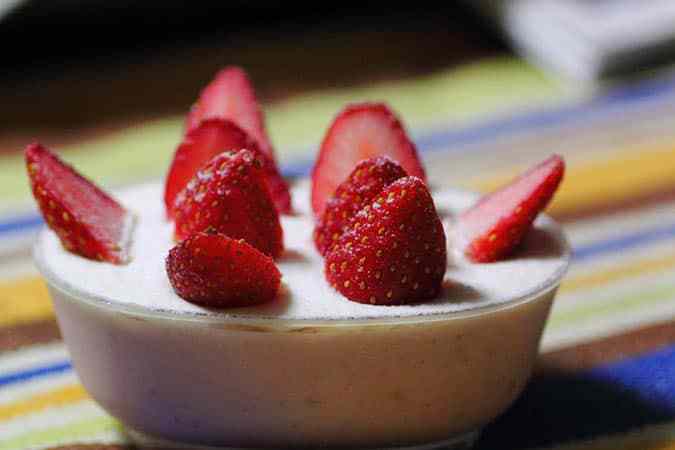 mousse de fresa