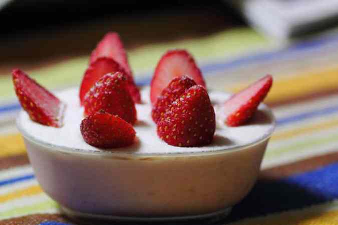 mousse de fresa