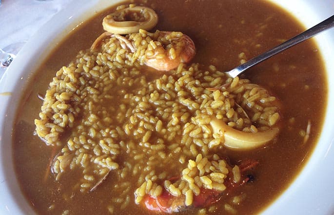 arroz caldoso de los pescadores barceloneta barcelona