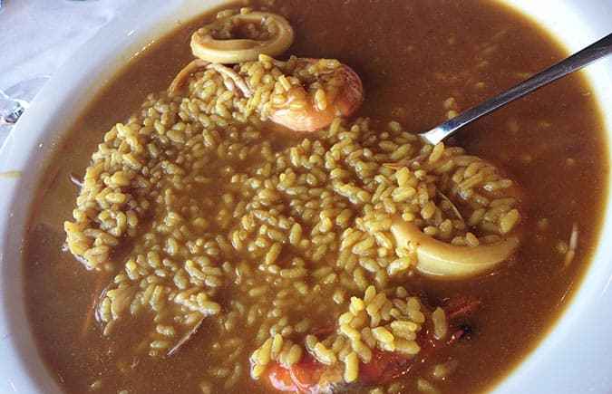 arroz caldoso de los pescadores barceloneta barcelona