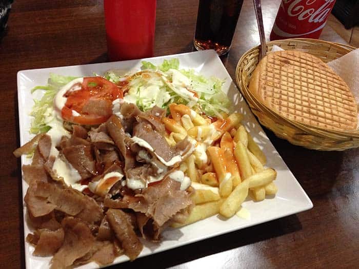 plato doner kebab delicias