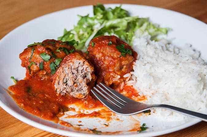 receta de albondigas en salsa de tomate