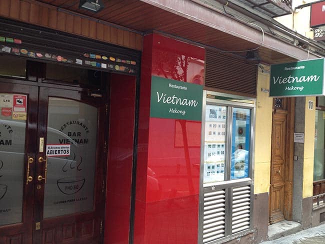 entrada restaurante vietnam mekong