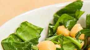 receta de ensalada de garbanzos y espinacas