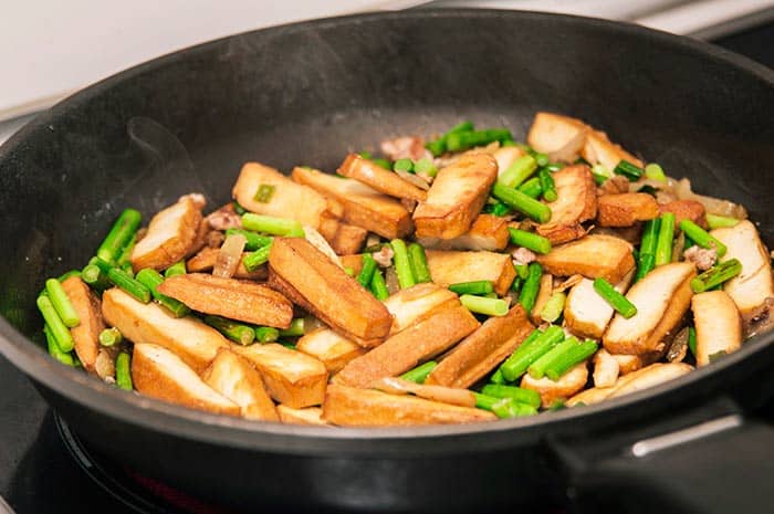 receta china vegetales con tofu ahumado