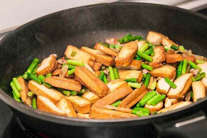 receta china vegetales con tofu ahumado