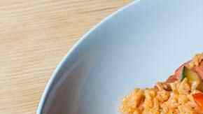 receta rapida arroz guisado calabacin salchichas