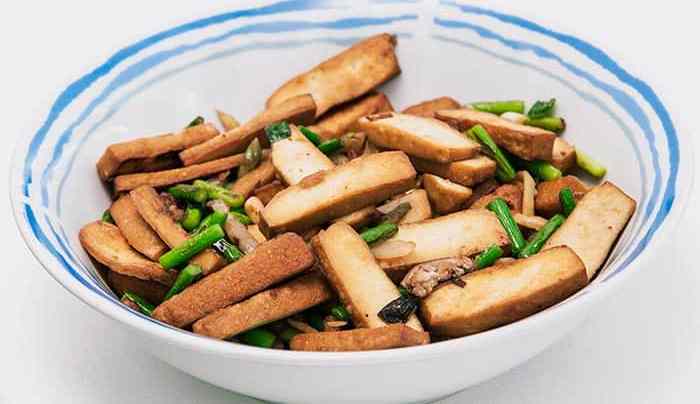 vegetales chinos salteados con tofu ahumado