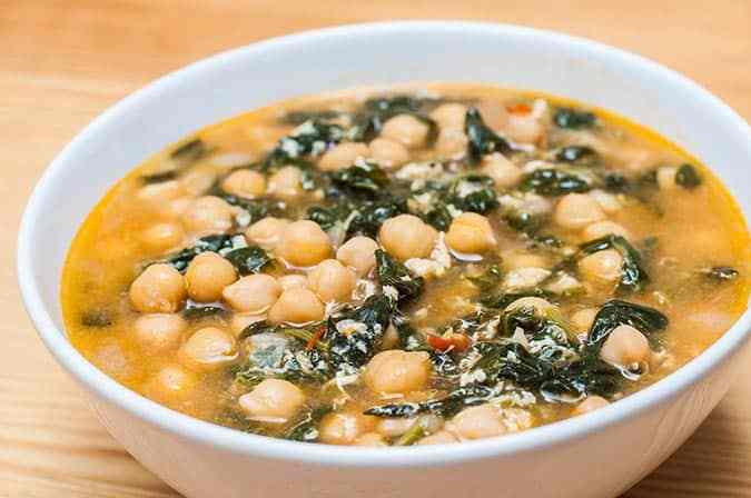 espinacas con garbanzos